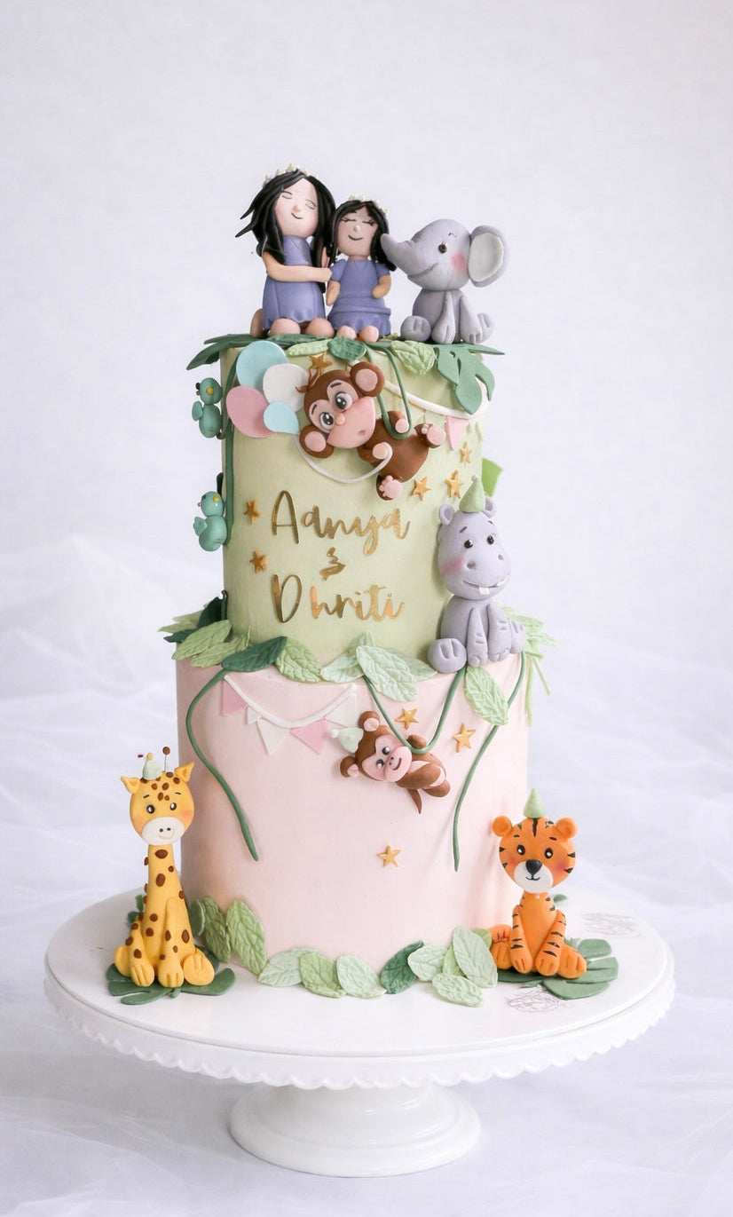 Little Jungle Adventure Story Cake