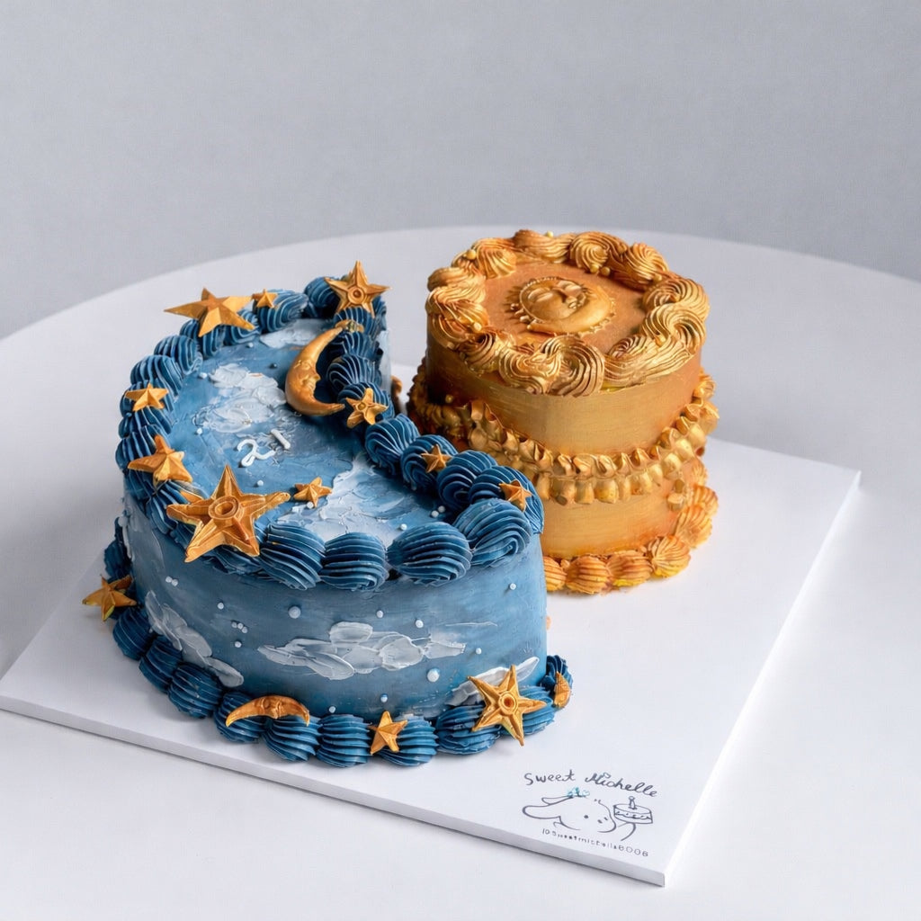 Celestial Sun & Moon Cake