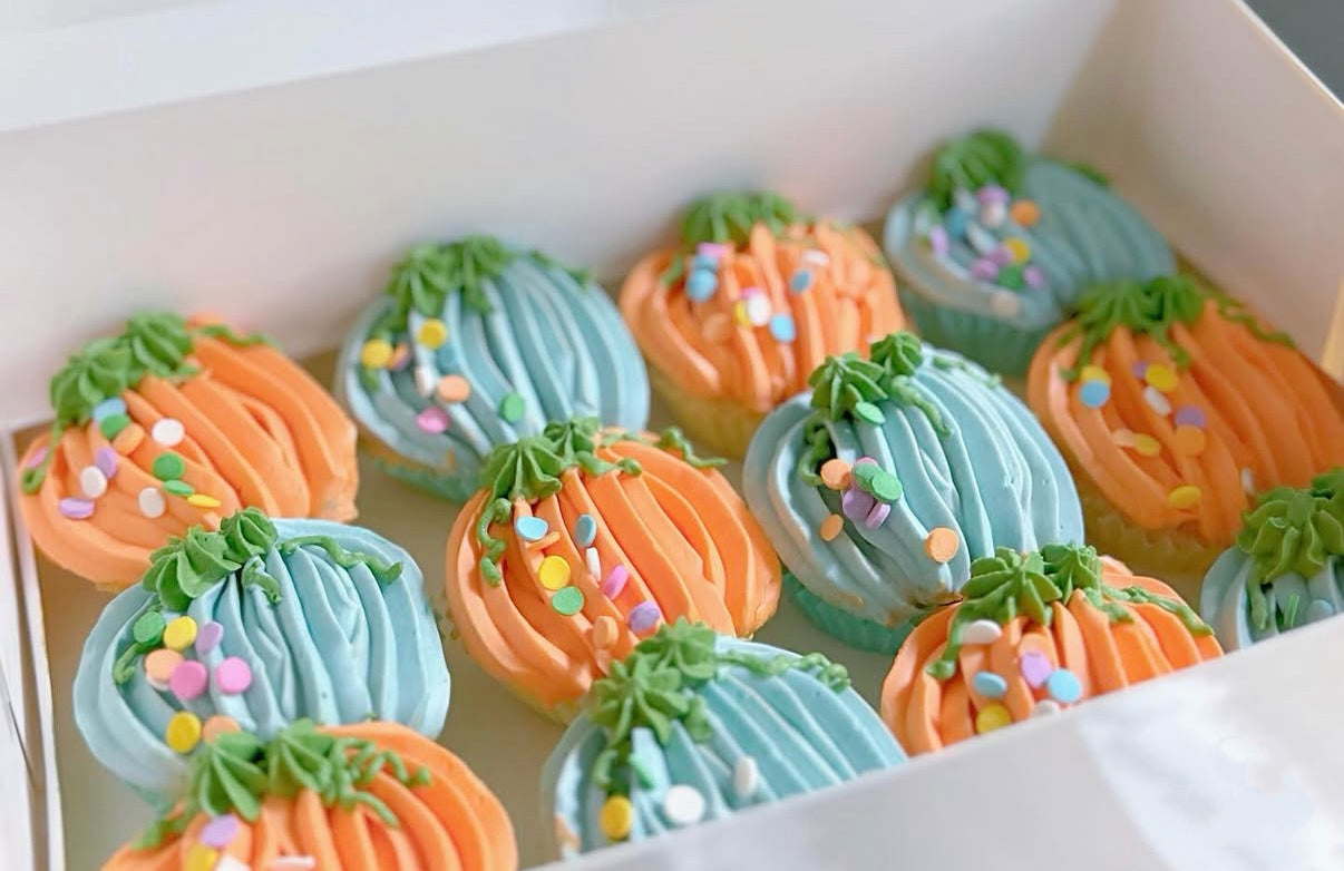 Pastel Pumpkin Patch Cupcakes