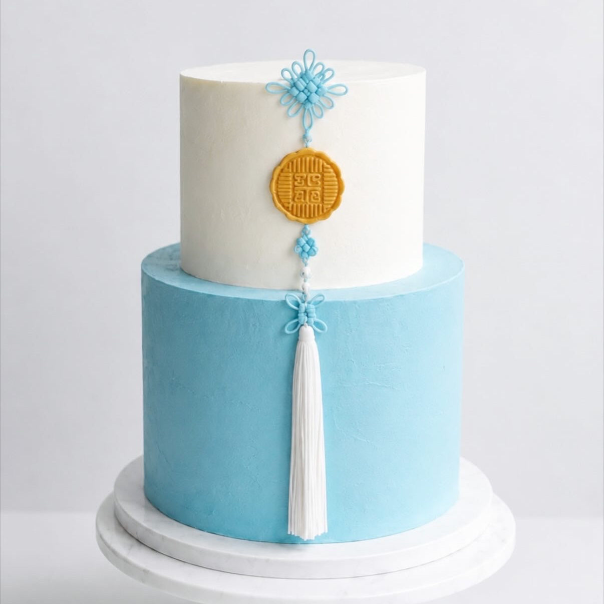 Korean Sky Blue Dohl Cake