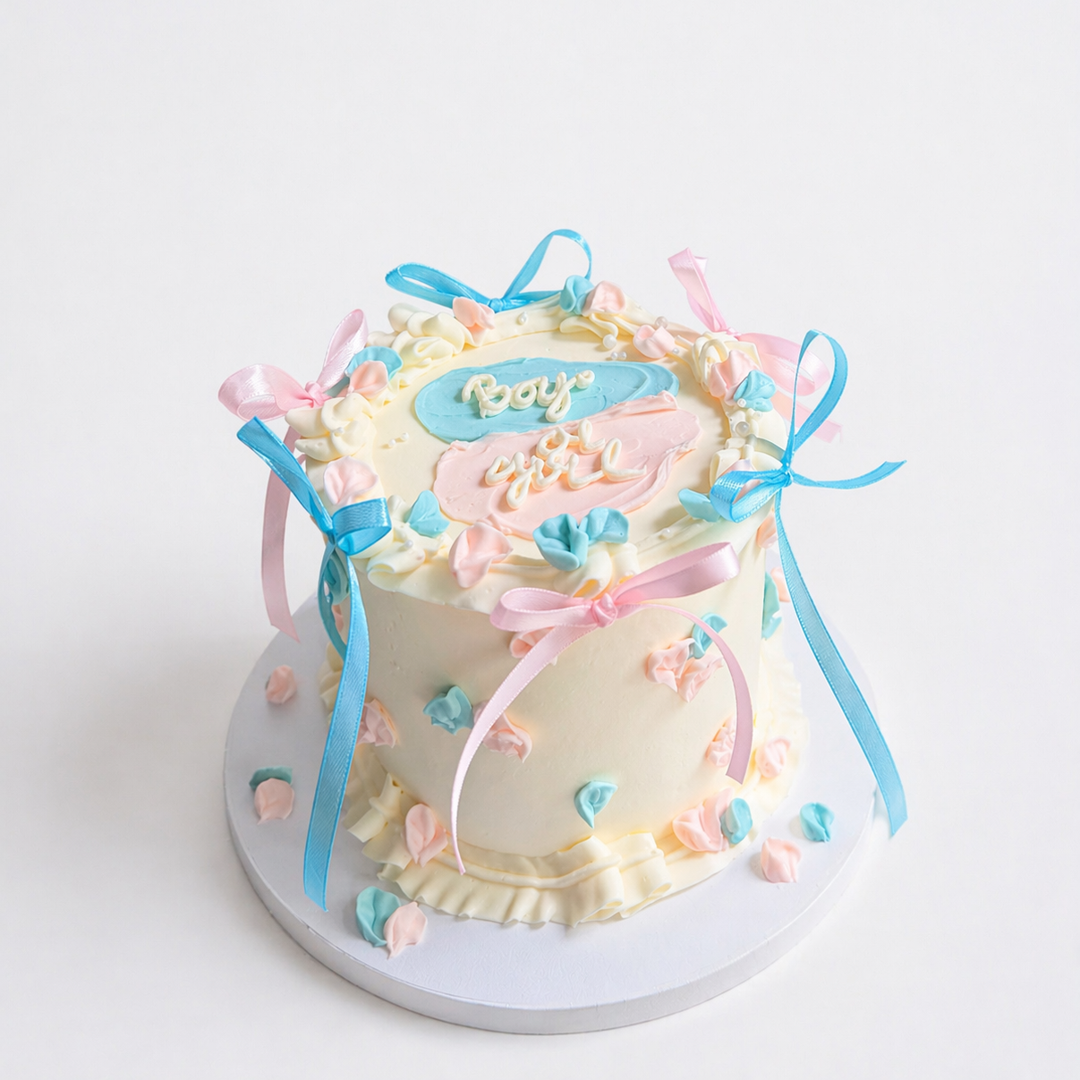 Sweet Reveal Ribbon Cake