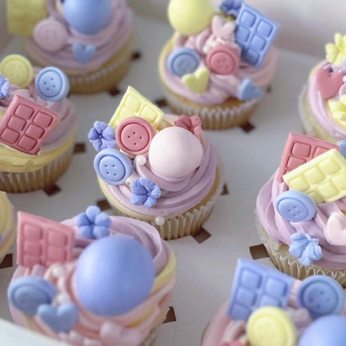 Girly Swirled Cupcake