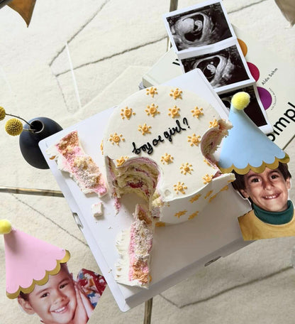 Gender Reveal Sun Cake