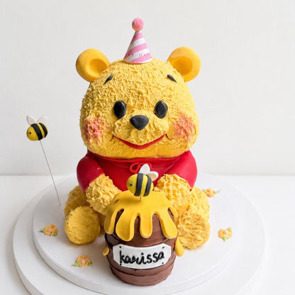 Sweet Honey Bear Birthday Cake
