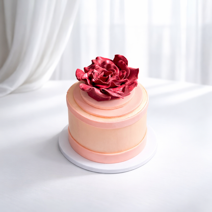 Blush Petal Rose Cake