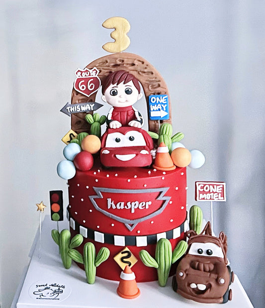 Cars Handcrafted Fondant Cake