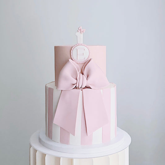Blush Bow Cake