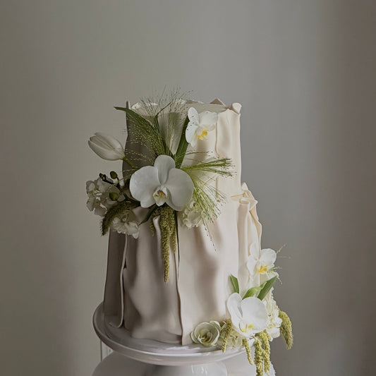 Ethereal Drape Wedding Cake