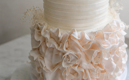 Romance in Ruffles Wedding Cake