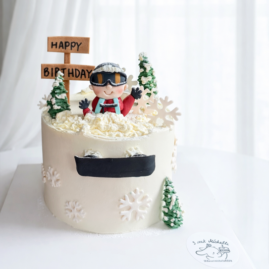 Alpine Snow Birthday Cake
