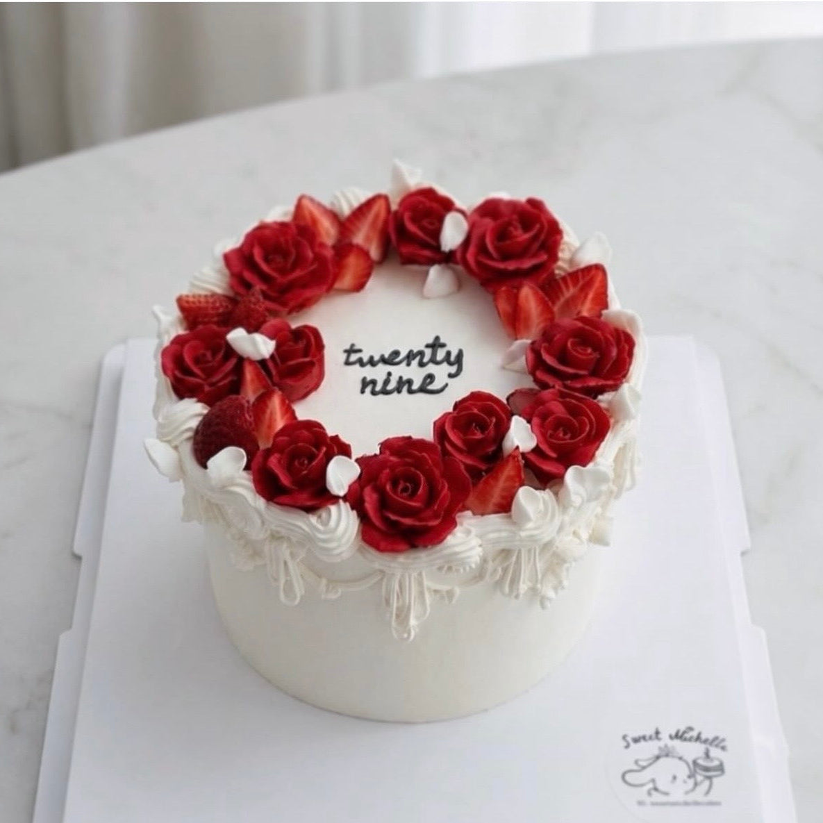 Romantic Rose Strawberry Cake