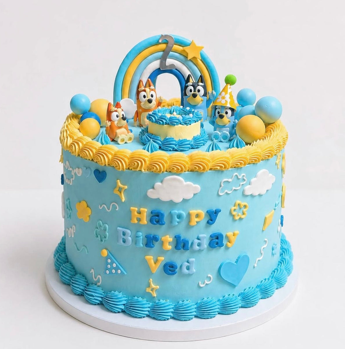 Pastel Bluey Celebration Cake