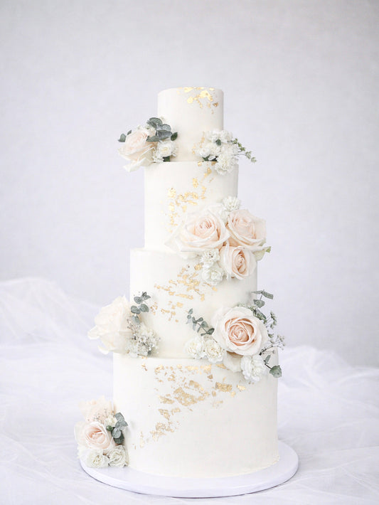 Classic Ivory Floral Cake