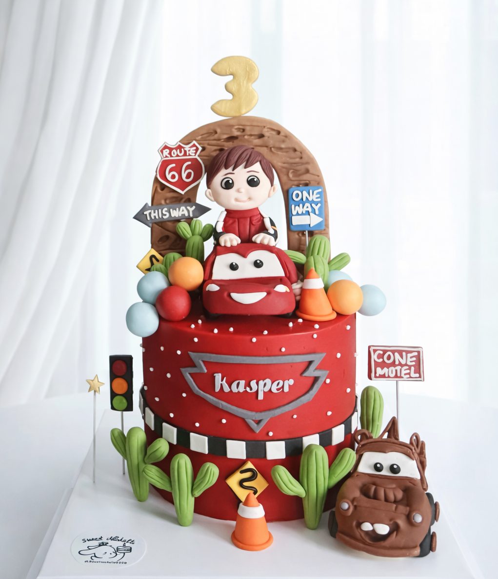 Cars Handcrafted Fondant Cake