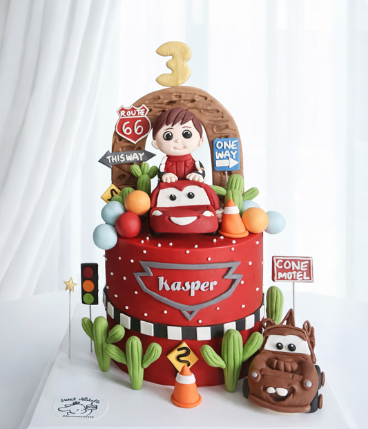 Cars Handcrafted Fondant Cake