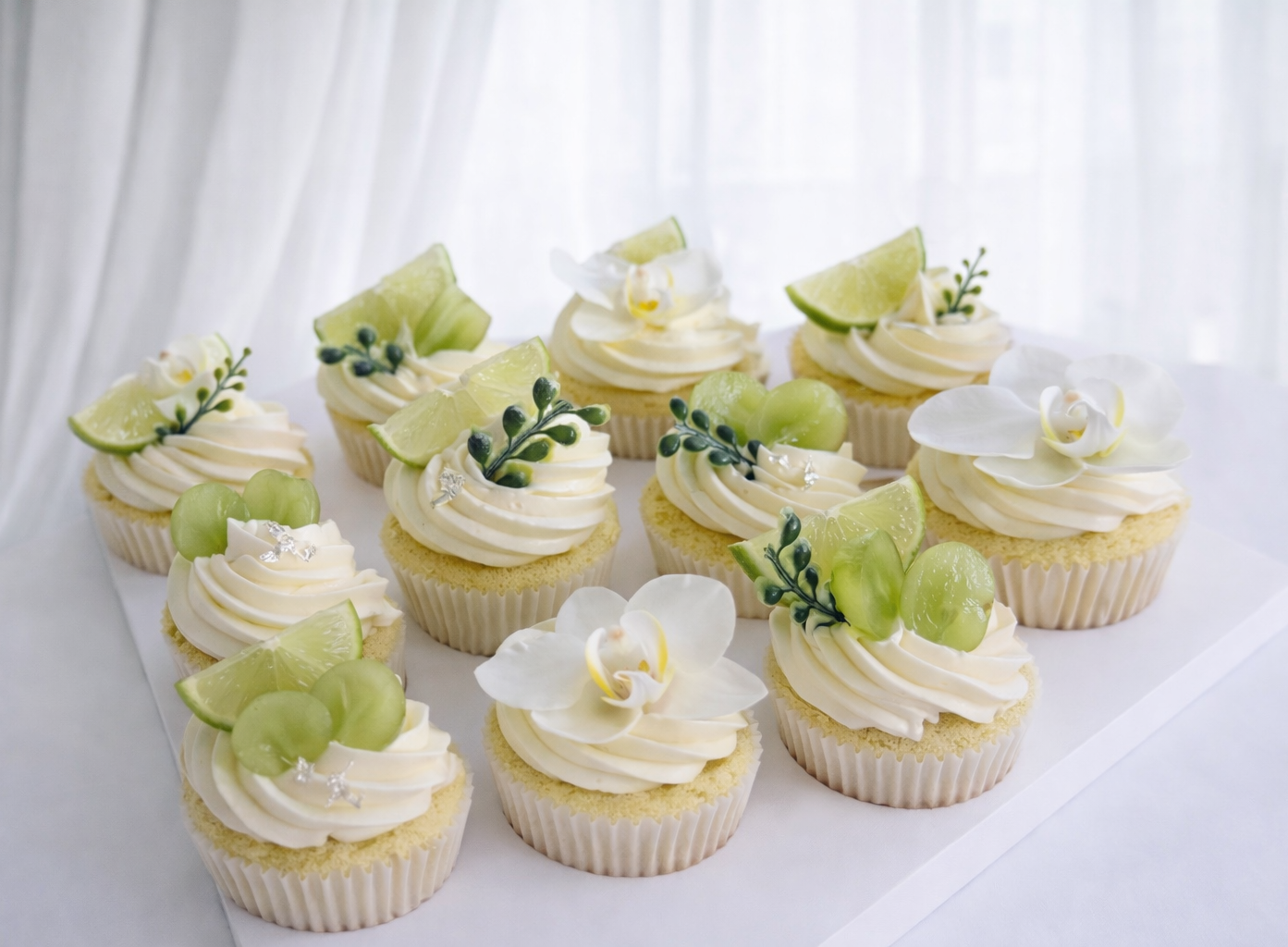 Lime Blossom Cupcakes