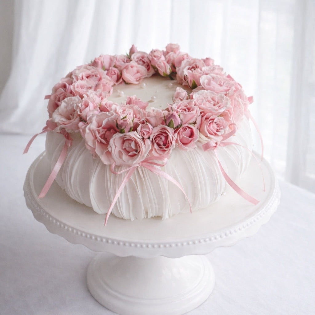 Blush Rose Wreath Cake