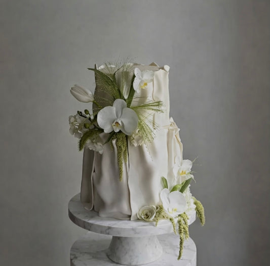 Ethereal Drape Wedding Cake
