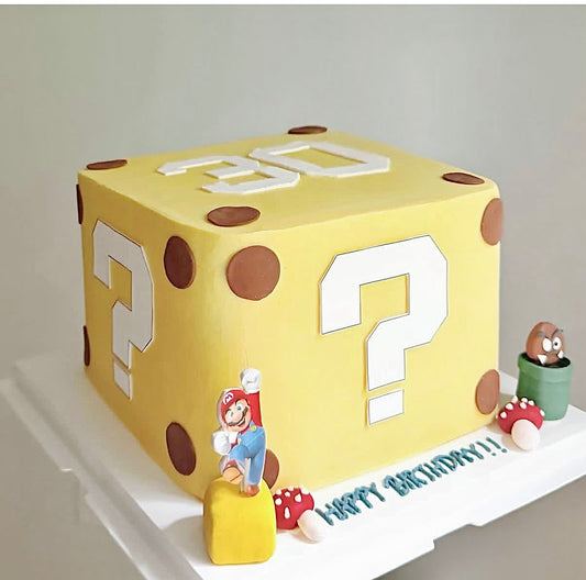 3D Mario Question Box Cake