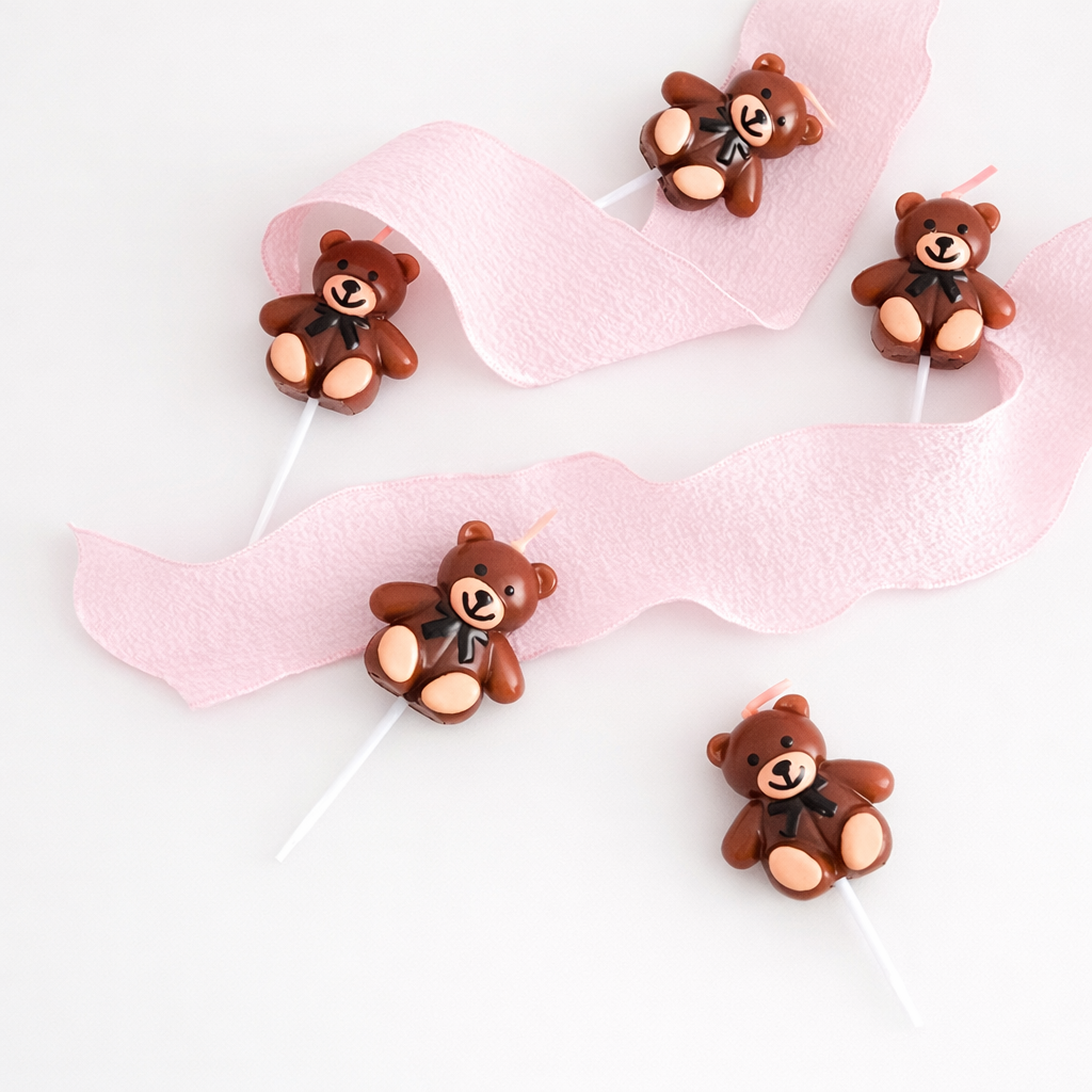 Teddy Bear Cake Candles