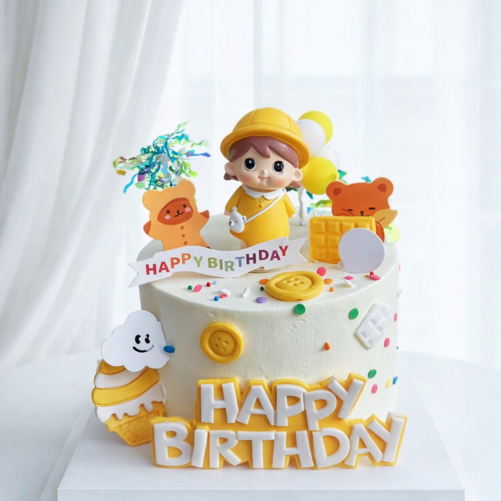 Cute Little Girl Cake Topper (Single)