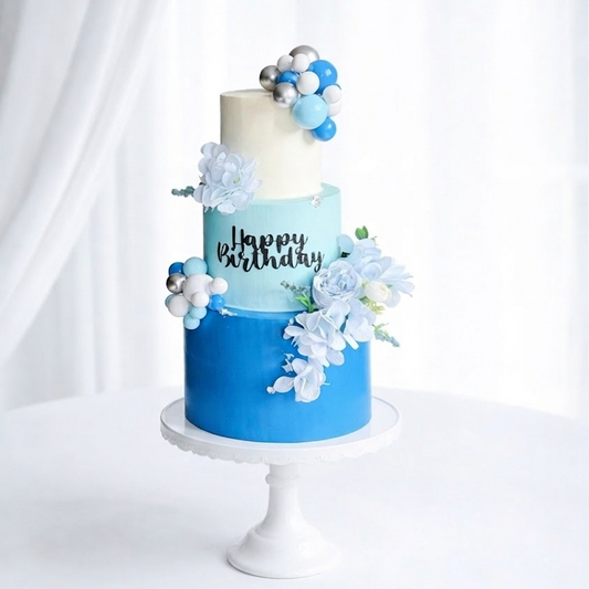 Blue Serenity Birthday Cake