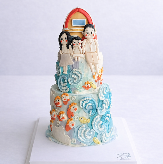 Ponyo & The Magic Waves Cake