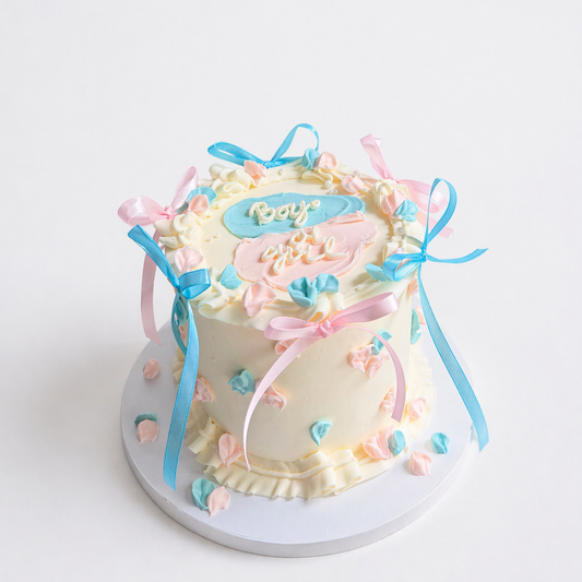 Sweet Reveal Ribbon Cake