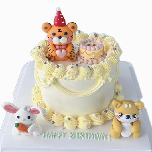 Cute Animal Party Cake