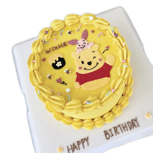 Winnie The Pooh Drawing Cake