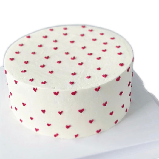 Simple Hearts Cake