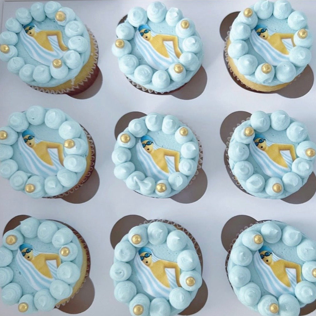 Swimmer Cupcake