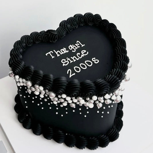 Midnight Pearl Heartcake