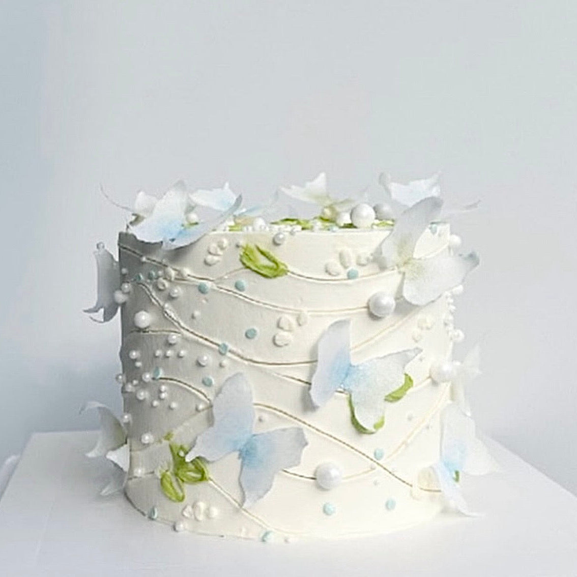 Dreamy Pearls Butterfly Cake