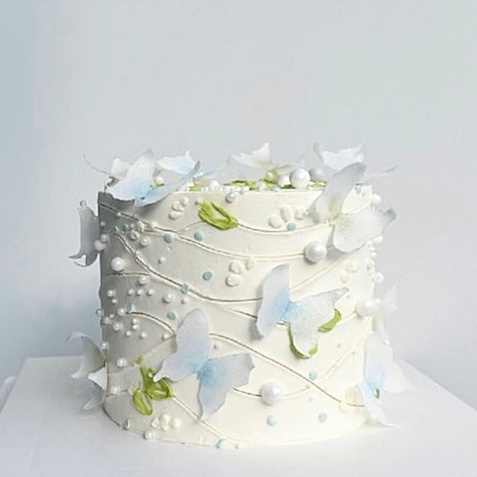 Dreamy Pearls Butterfly Cake