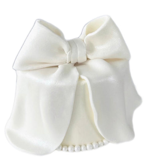 Glitter Pearl Bow Cake