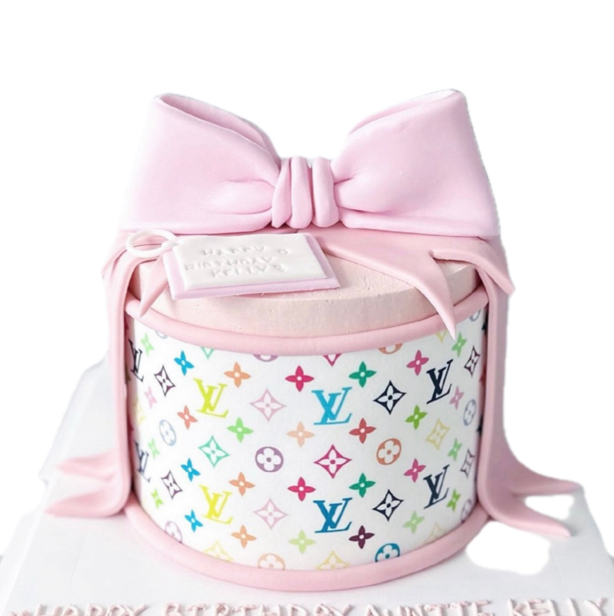 Luxury Pink Bow Cake