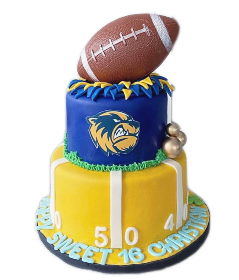 Two-Tier Football Cake
