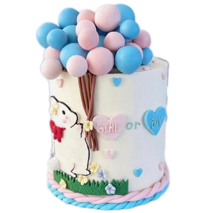 Baby Bunny Gender Reveal Cake