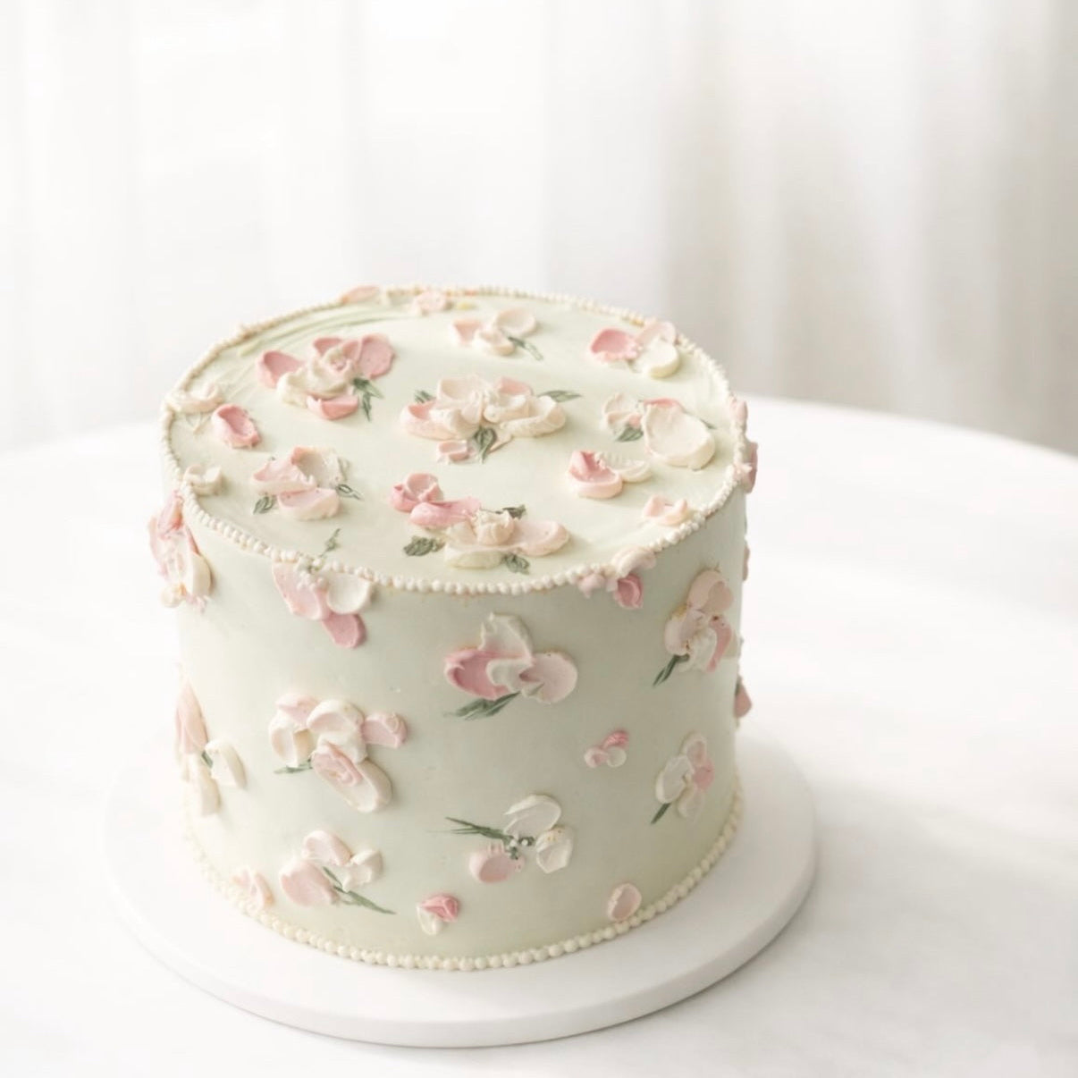 Petite Floral Pearl Cake