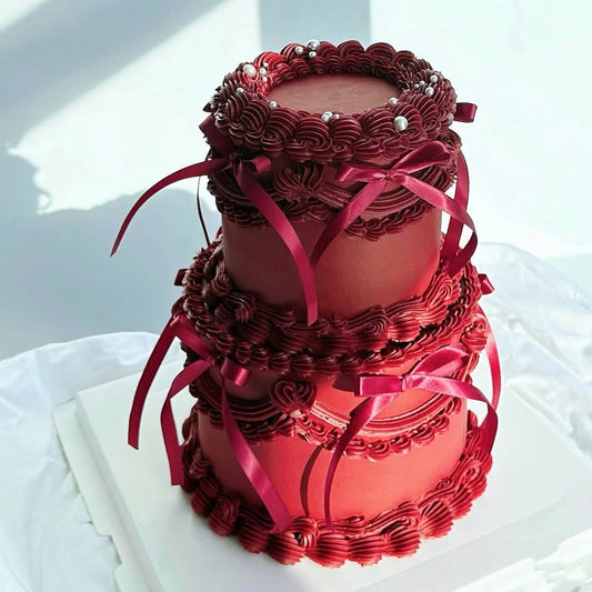 Crimson Ribbon Cake