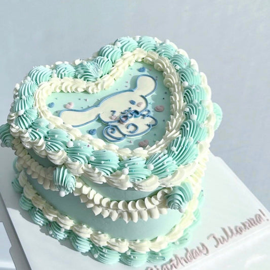 Cinnamon Roll Heart Cake