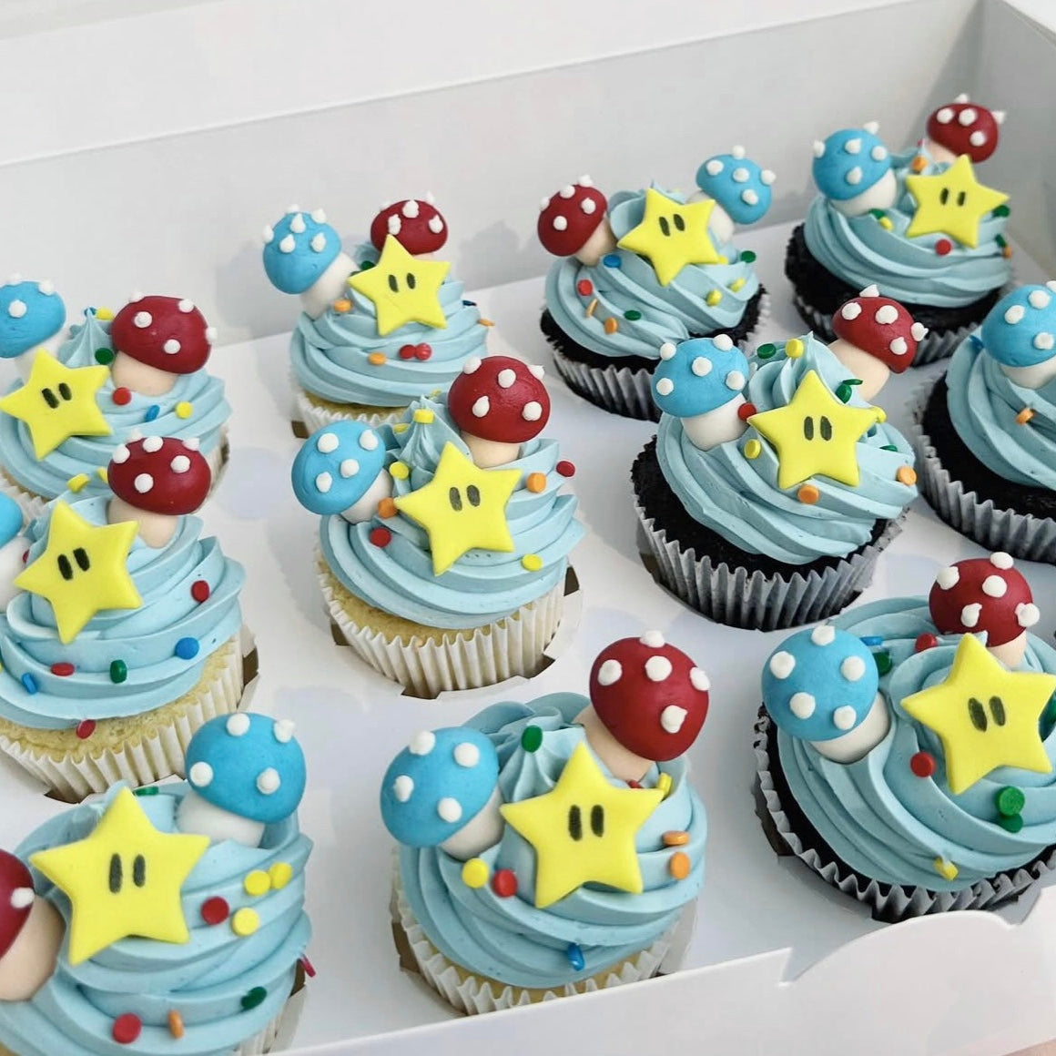 Mario Power-Up Cupcakes