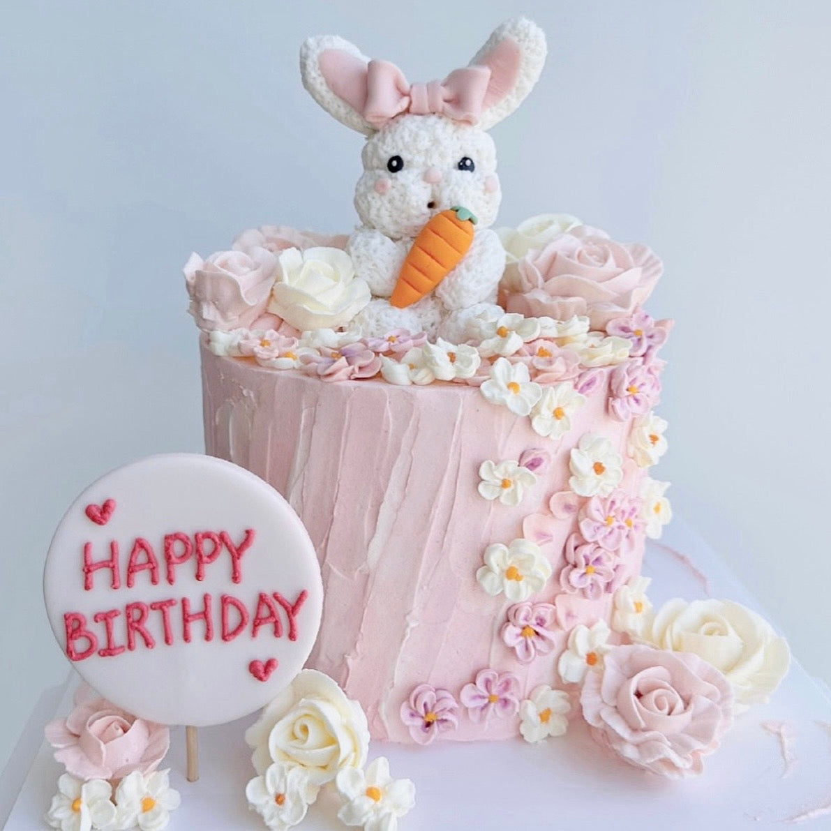 Cherry Blossom Bunny Cake