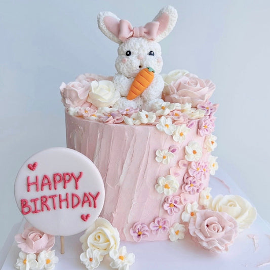 Cherry Blossom Bunny Cake