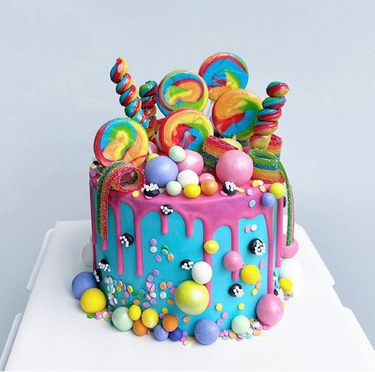 Colorful lollipop cake