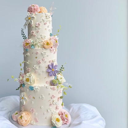 Korean Floral Wedding Cake
