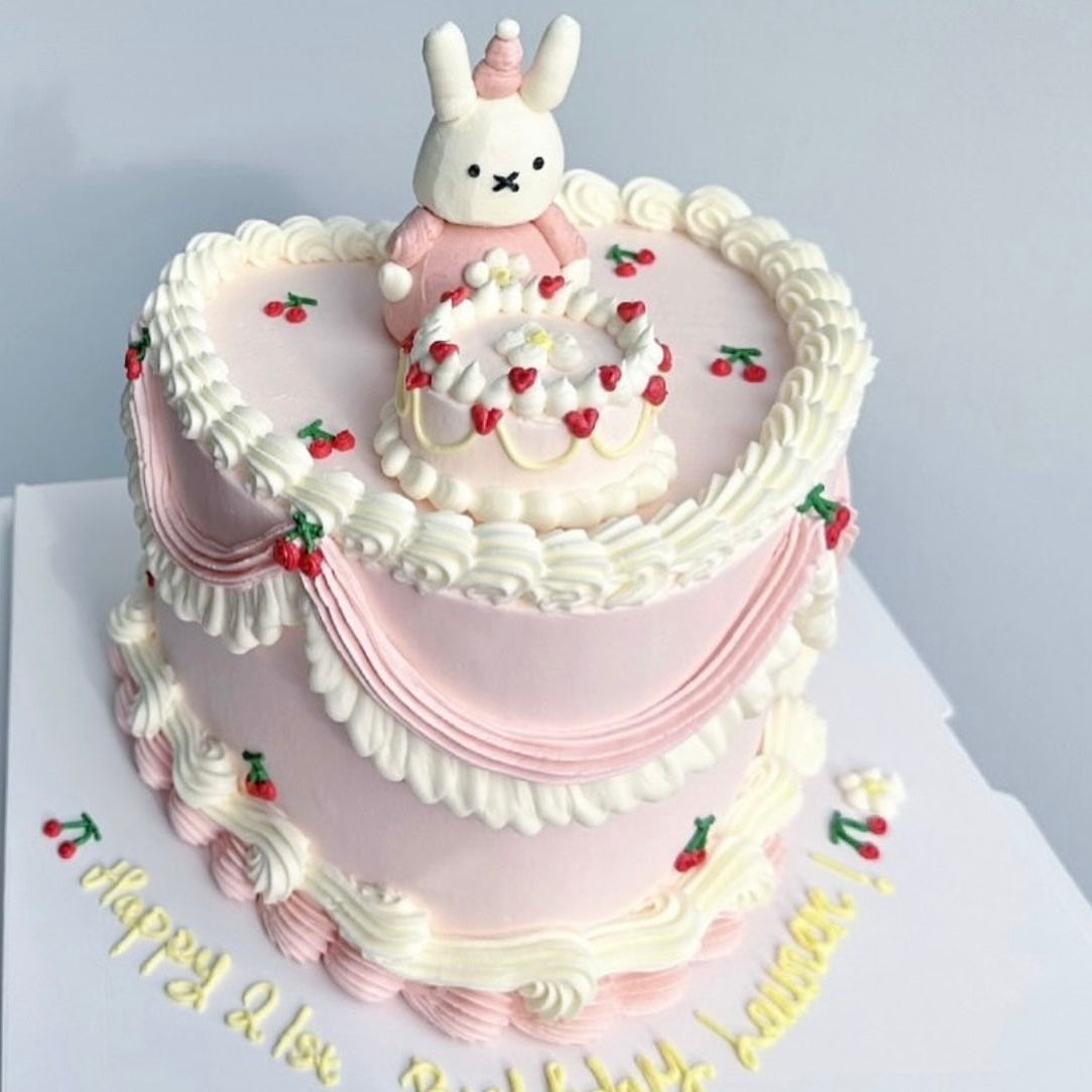 Miffy Pink Heart Cake