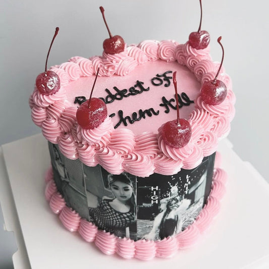Glitter Cherry Heartcake