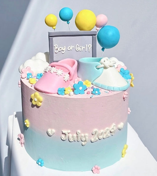 Pastel Baby Shower Cake
